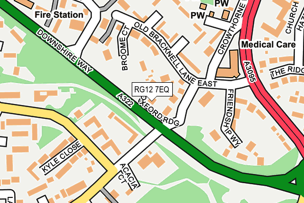 RG12 7EQ map - OS OpenMap – Local (Ordnance Survey)