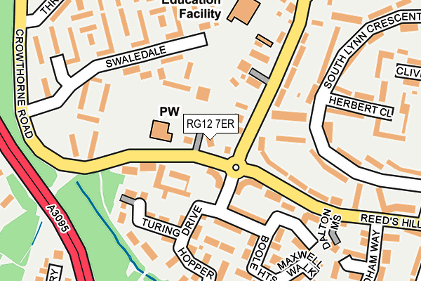 RG12 7ER map - OS OpenMap – Local (Ordnance Survey)