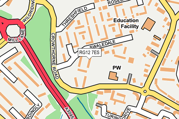 RG12 7ES map - OS OpenMap – Local (Ordnance Survey)