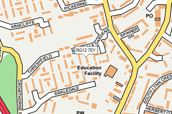 RG12 7EY map - OS OpenMap – Local (Ordnance Survey)