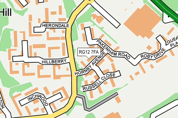 RG12 7FA map - OS OpenMap – Local (Ordnance Survey)