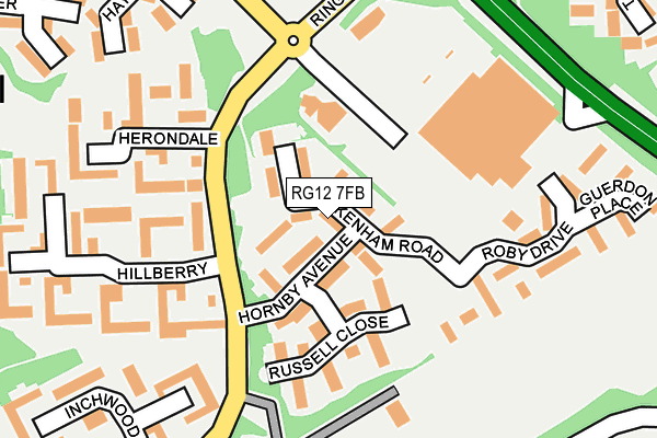 RG12 7FB map - OS OpenMap – Local (Ordnance Survey)