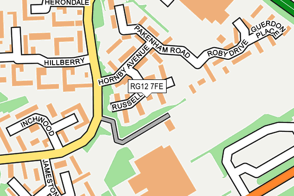 RG12 7FE map - OS OpenMap – Local (Ordnance Survey)