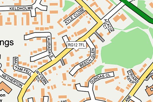 RG12 7FL map - OS OpenMap – Local (Ordnance Survey)