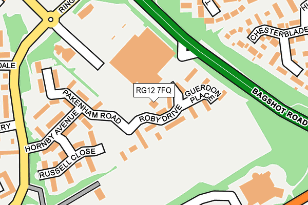 RG12 7FQ map - OS OpenMap – Local (Ordnance Survey)