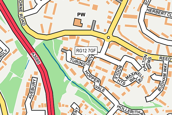 RG12 7GF map - OS OpenMap – Local (Ordnance Survey)