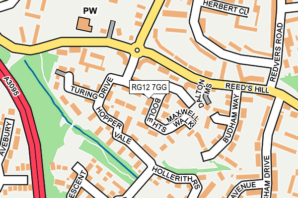 RG12 7GG map - OS OpenMap – Local (Ordnance Survey)