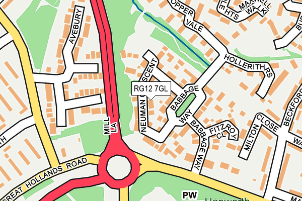 RG12 7GL map - OS OpenMap – Local (Ordnance Survey)