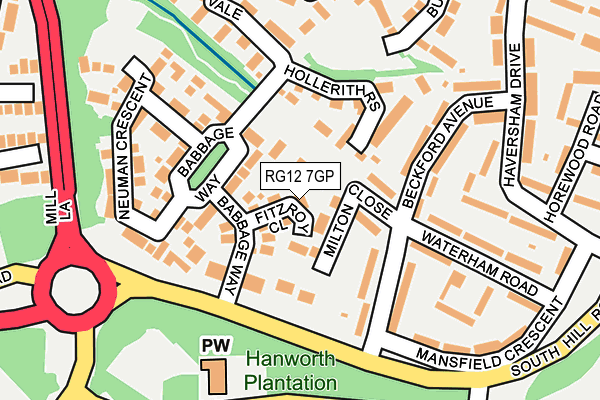 RG12 7GP map - OS OpenMap – Local (Ordnance Survey)