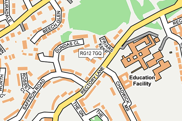 RG12 7GQ map - OS OpenMap – Local (Ordnance Survey)