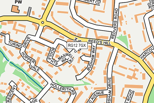 RG12 7GX map - OS OpenMap – Local (Ordnance Survey)