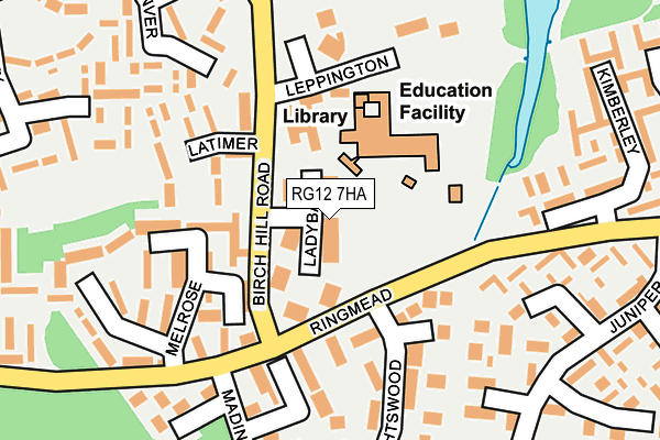 RG12 7HA map - OS OpenMap – Local (Ordnance Survey)