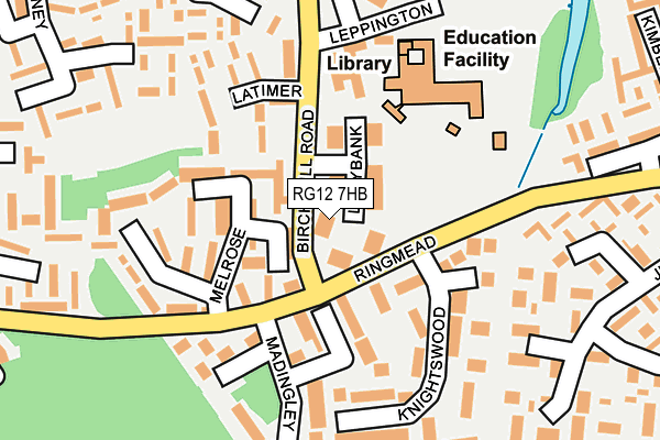 RG12 7HB map - OS OpenMap – Local (Ordnance Survey)