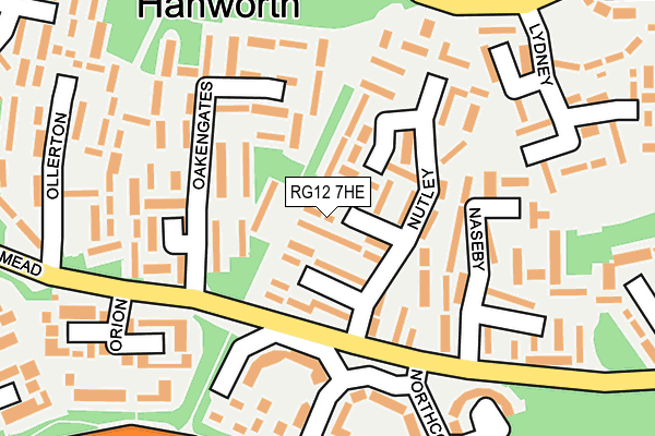 RG12 7HE map - OS OpenMap – Local (Ordnance Survey)