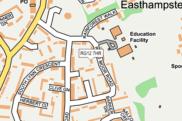 RG12 7HR map - OS OpenMap – Local (Ordnance Survey)