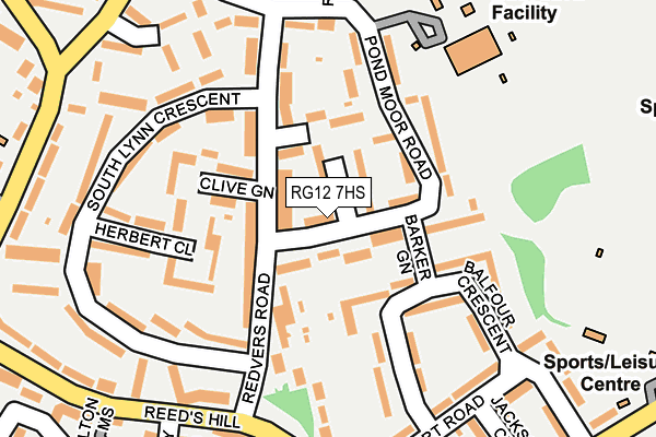 RG12 7HS map - OS OpenMap – Local (Ordnance Survey)