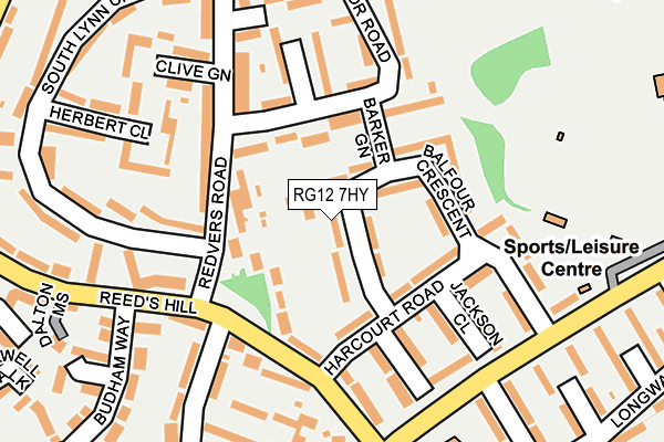 RG12 7HY map - OS OpenMap – Local (Ordnance Survey)