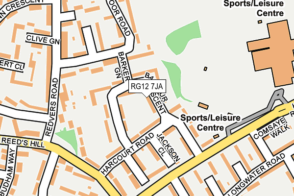 RG12 7JA map - OS OpenMap – Local (Ordnance Survey)