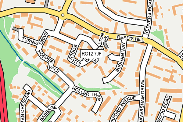 RG12 7JF map - OS OpenMap – Local (Ordnance Survey)