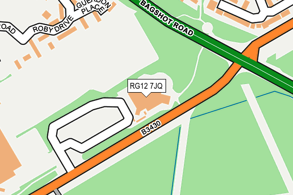 RG12 7JQ map - OS OpenMap – Local (Ordnance Survey)
