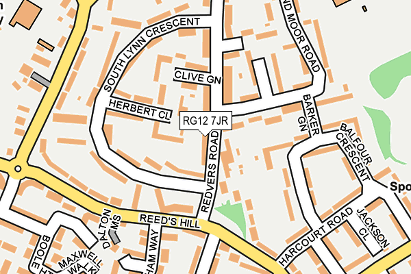 RG12 7JR map - OS OpenMap – Local (Ordnance Survey)