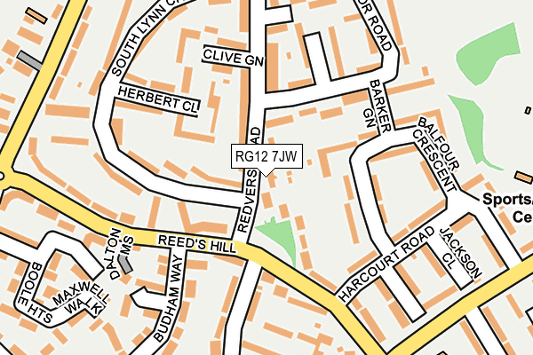 RG12 7JW map - OS OpenMap – Local (Ordnance Survey)