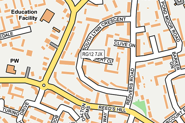 RG12 7JX map - OS OpenMap – Local (Ordnance Survey)