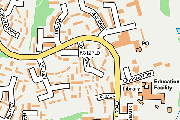 RG12 7LD map - OS OpenMap – Local (Ordnance Survey)