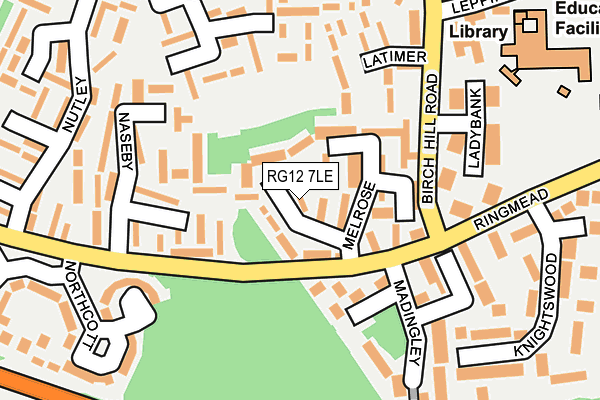 RG12 7LE map - OS OpenMap – Local (Ordnance Survey)
