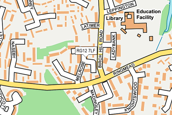 RG12 7LF map - OS OpenMap – Local (Ordnance Survey)