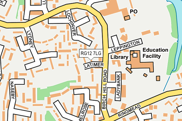 RG12 7LG map - OS OpenMap – Local (Ordnance Survey)