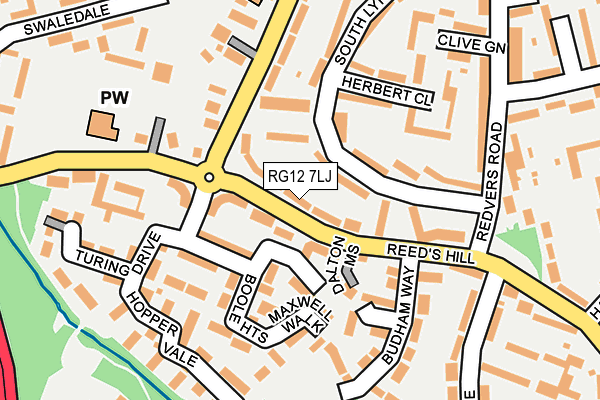 RG12 7LJ map - OS OpenMap – Local (Ordnance Survey)