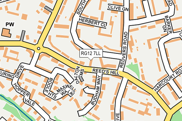 RG12 7LL map - OS OpenMap – Local (Ordnance Survey)