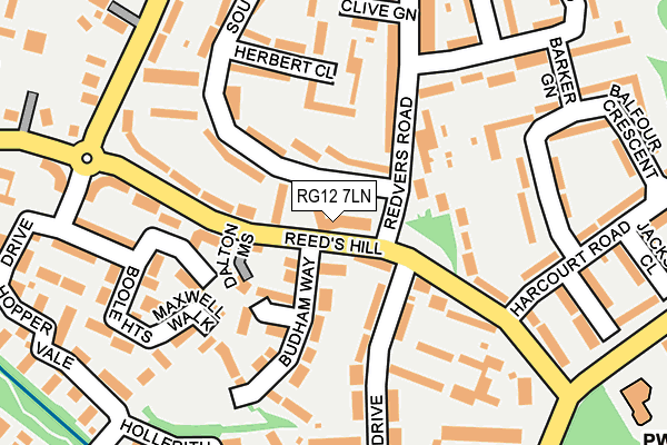 RG12 7LN map - OS OpenMap – Local (Ordnance Survey)