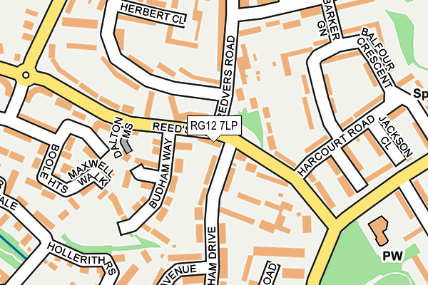 RG12 7LP map - OS OpenMap – Local (Ordnance Survey)