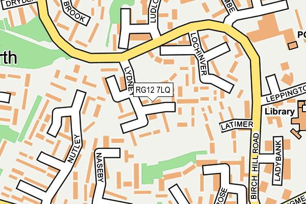 RG12 7LQ map - OS OpenMap – Local (Ordnance Survey)