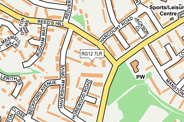 RG12 7LR map - OS OpenMap – Local (Ordnance Survey)