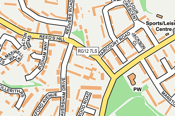 RG12 7LS map - OS OpenMap – Local (Ordnance Survey)