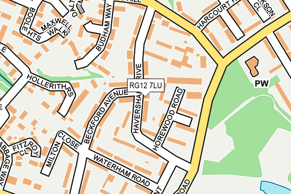 RG12 7LU map - OS OpenMap – Local (Ordnance Survey)