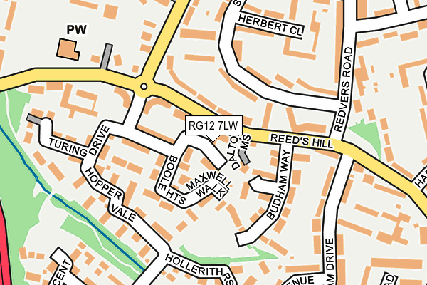 RG12 7LW map - OS OpenMap – Local (Ordnance Survey)