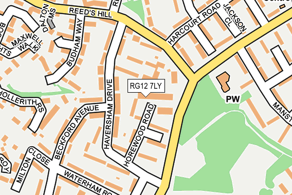 RG12 7LY map - OS OpenMap – Local (Ordnance Survey)