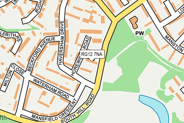 RG12 7NA map - OS OpenMap – Local (Ordnance Survey)