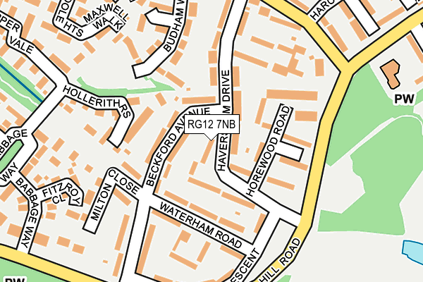 RG12 7NB map - OS OpenMap – Local (Ordnance Survey)