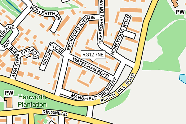 RG12 7NE map - OS OpenMap – Local (Ordnance Survey)