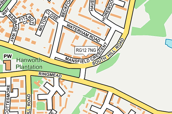 RG12 7NG map - OS OpenMap – Local (Ordnance Survey)