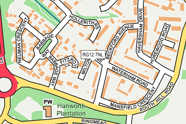 RG12 7NL map - OS OpenMap – Local (Ordnance Survey)