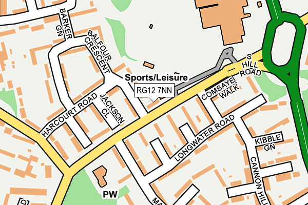 RG12 7NN map - OS OpenMap – Local (Ordnance Survey)