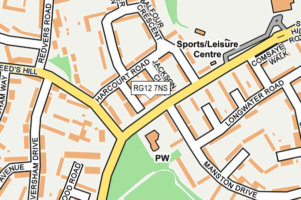 RG12 7NS map - OS OpenMap – Local (Ordnance Survey)