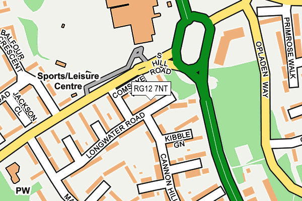 RG12 7NT map - OS OpenMap – Local (Ordnance Survey)