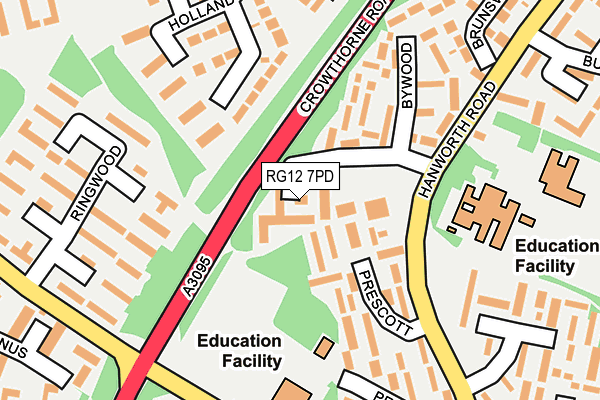 RG12 7PD map - OS OpenMap – Local (Ordnance Survey)